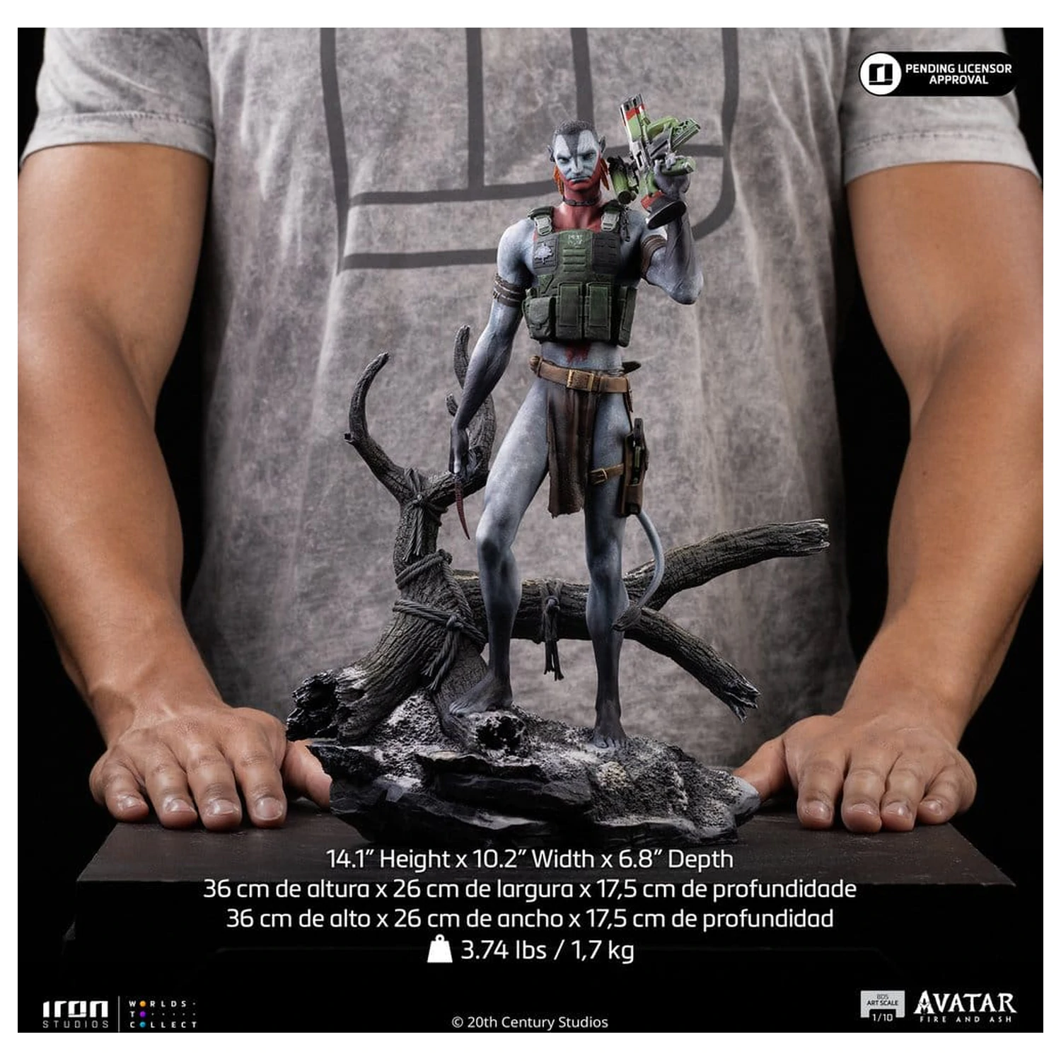 Avatar 3: Fire and Ash Art Scale Statua 1/10 Miles Quaritch 36 cm fotografija proizvoda