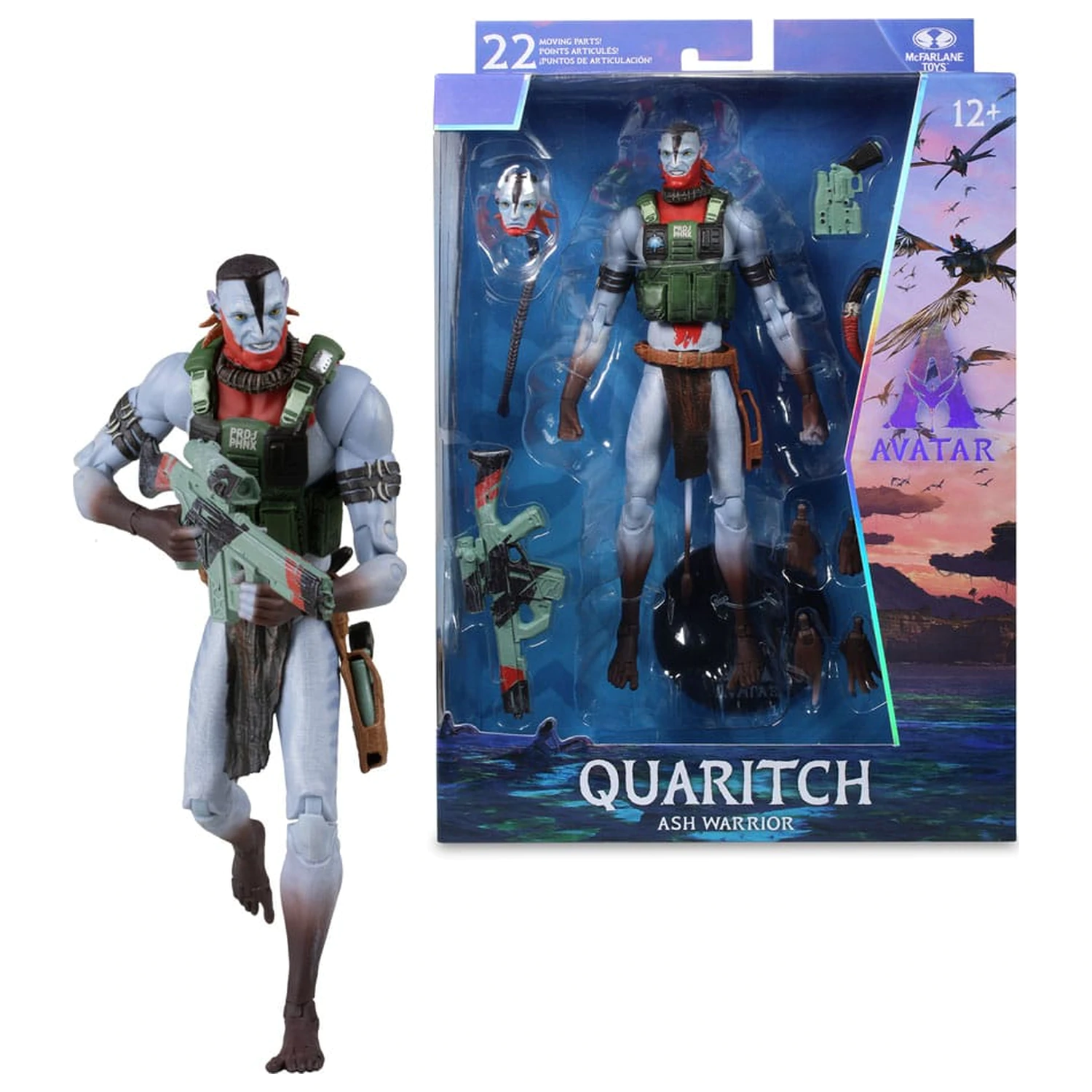 Avatar: Fire and Ash akcijska figura Recom Quaritch (Ash Warrior) 18 cm fotografija proizvoda