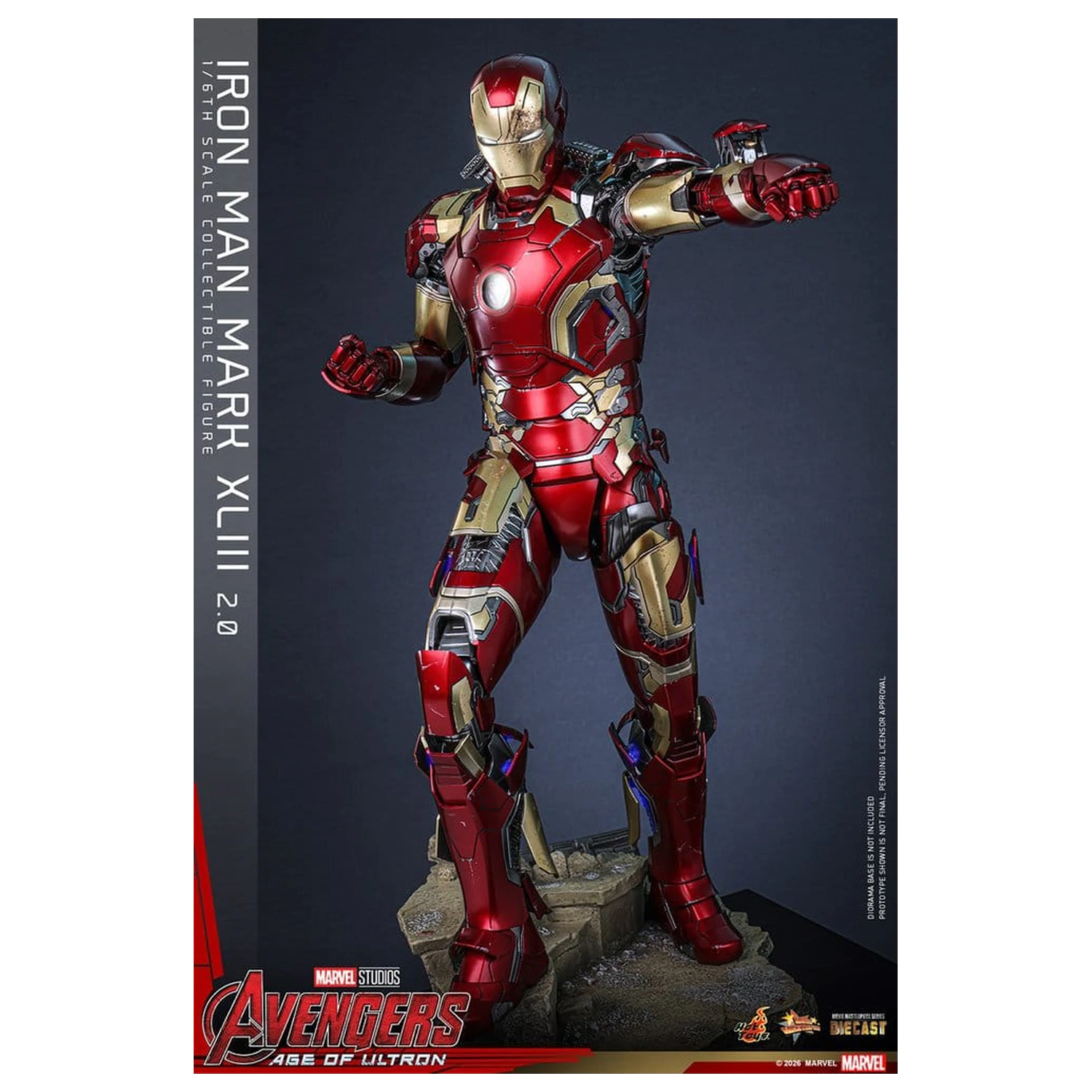 Avengers: Age of Ultron Movie Masterpiece Diecast figura za akciju 1/6 Iron Man Mark XLIII (2.0) 32 cm fotografija proizvoda