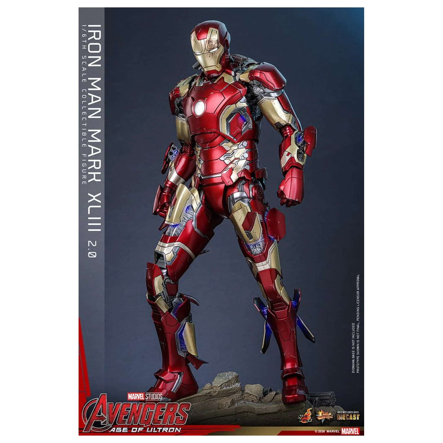 Avengers: Age of Ultron Movie Masterpiece Diecast figura za akciju 1/6 Iron Man Mark XLIII (2.0) 32 cm fotografija proizvoda
