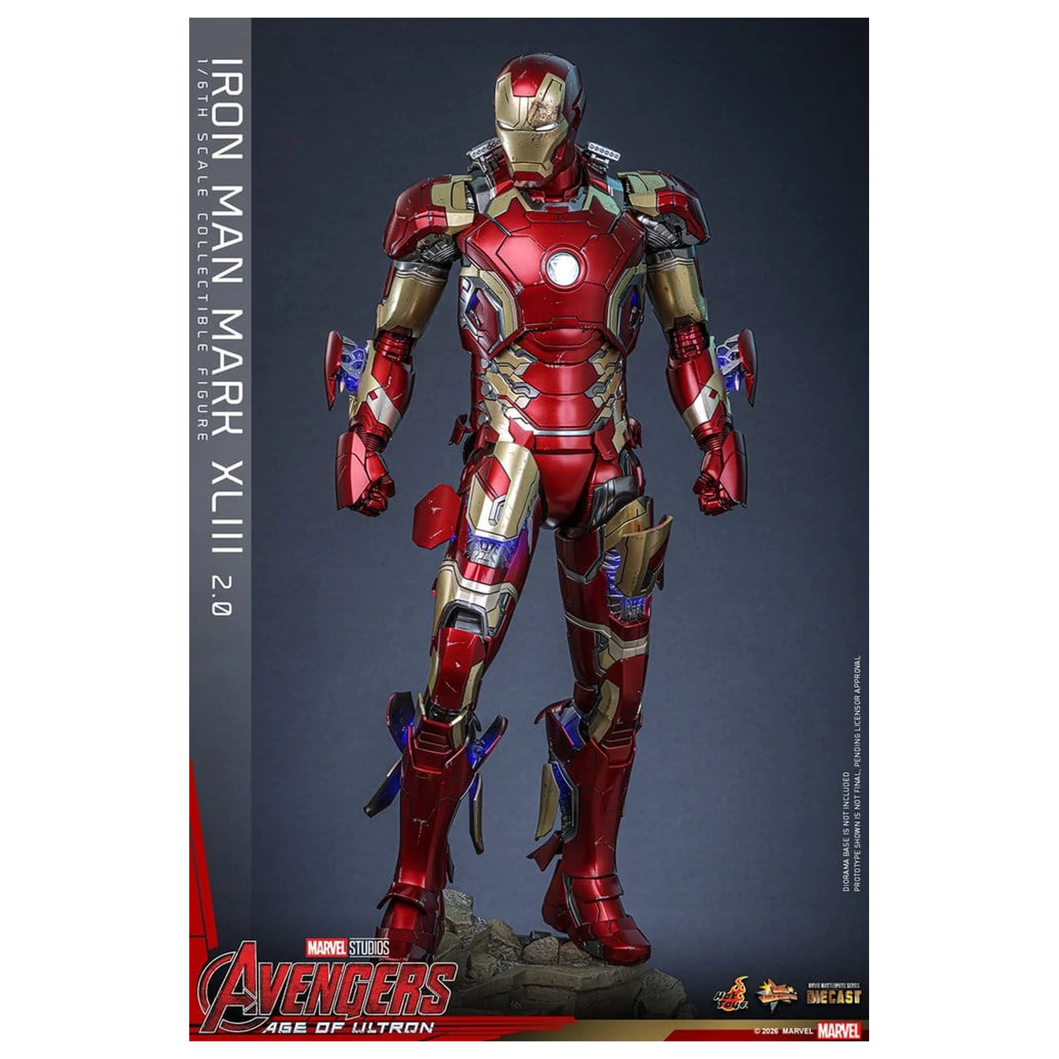 Avengers: Age of Ultron Movie Masterpiece Diecast figura za akciju 1/6 Iron Man Mark XLIII (2.0) 32 cm fotografija proizvoda