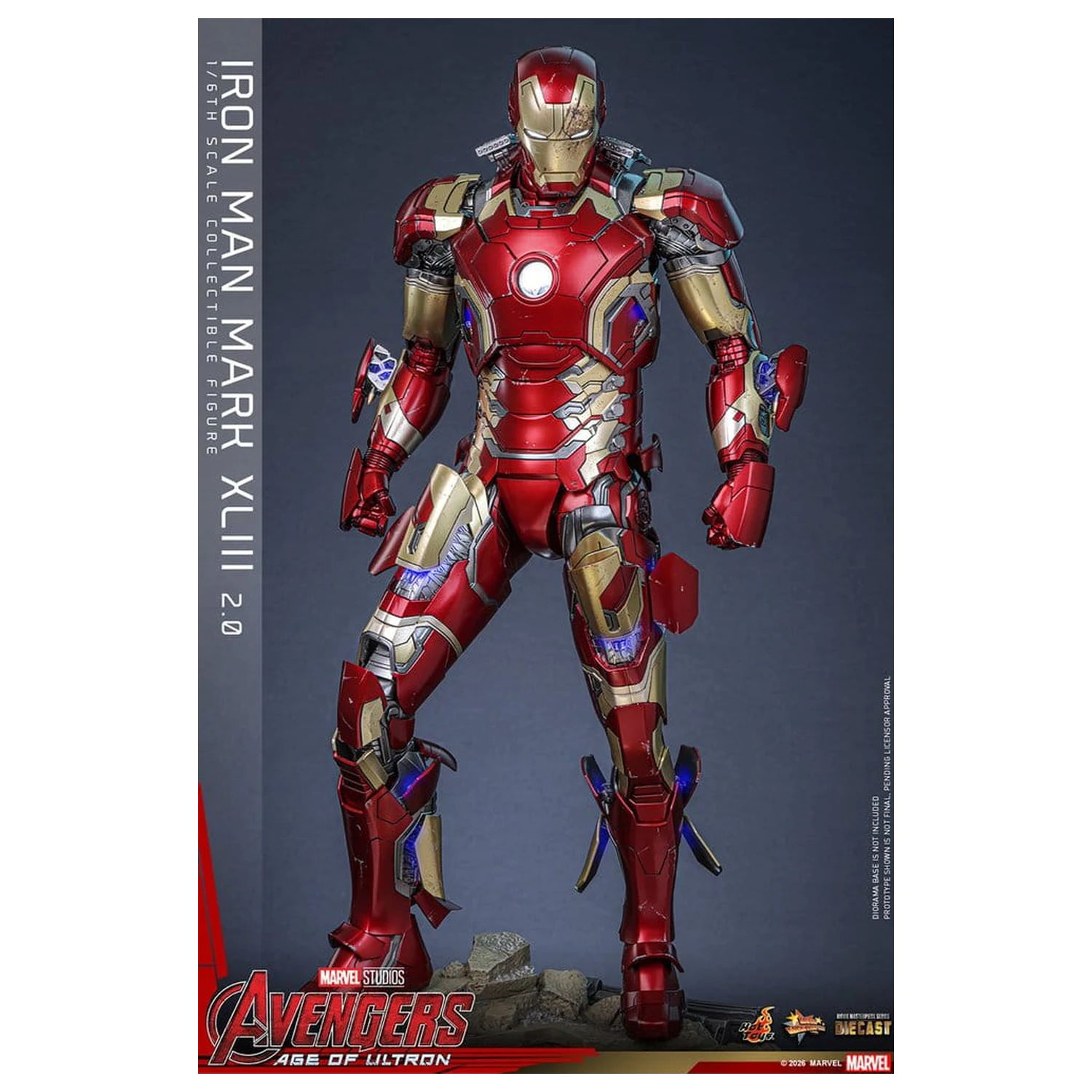 Avengers: Age of Ultron Movie Masterpiece Diecast figura za akciju 1/6 Iron Man Mark XLIII (2.0) 32 cm fotografija proizvoda