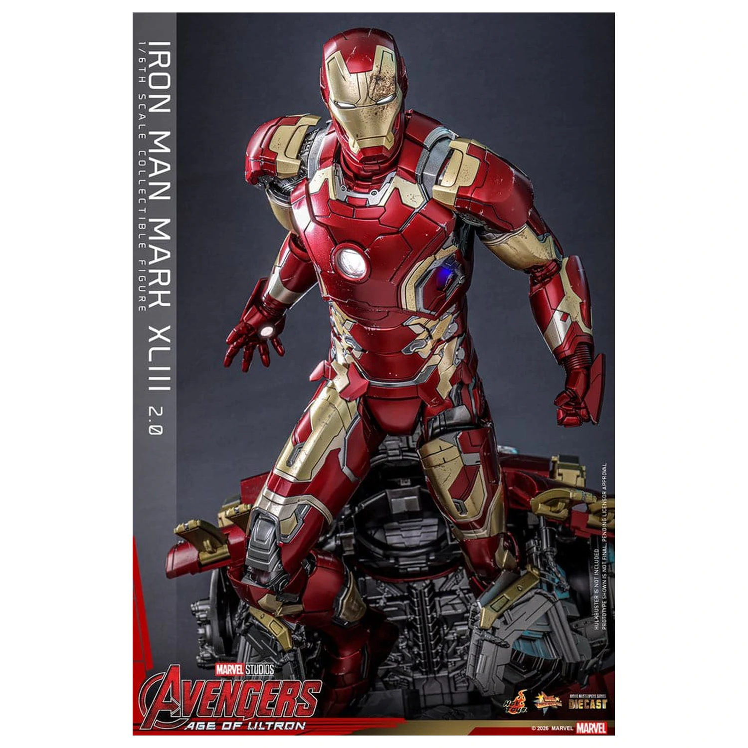 Avengers: Age of Ultron Movie Masterpiece Diecast figura za akciju 1/6 Iron Man Mark XLIII (2.0) 32 cm fotografija proizvoda