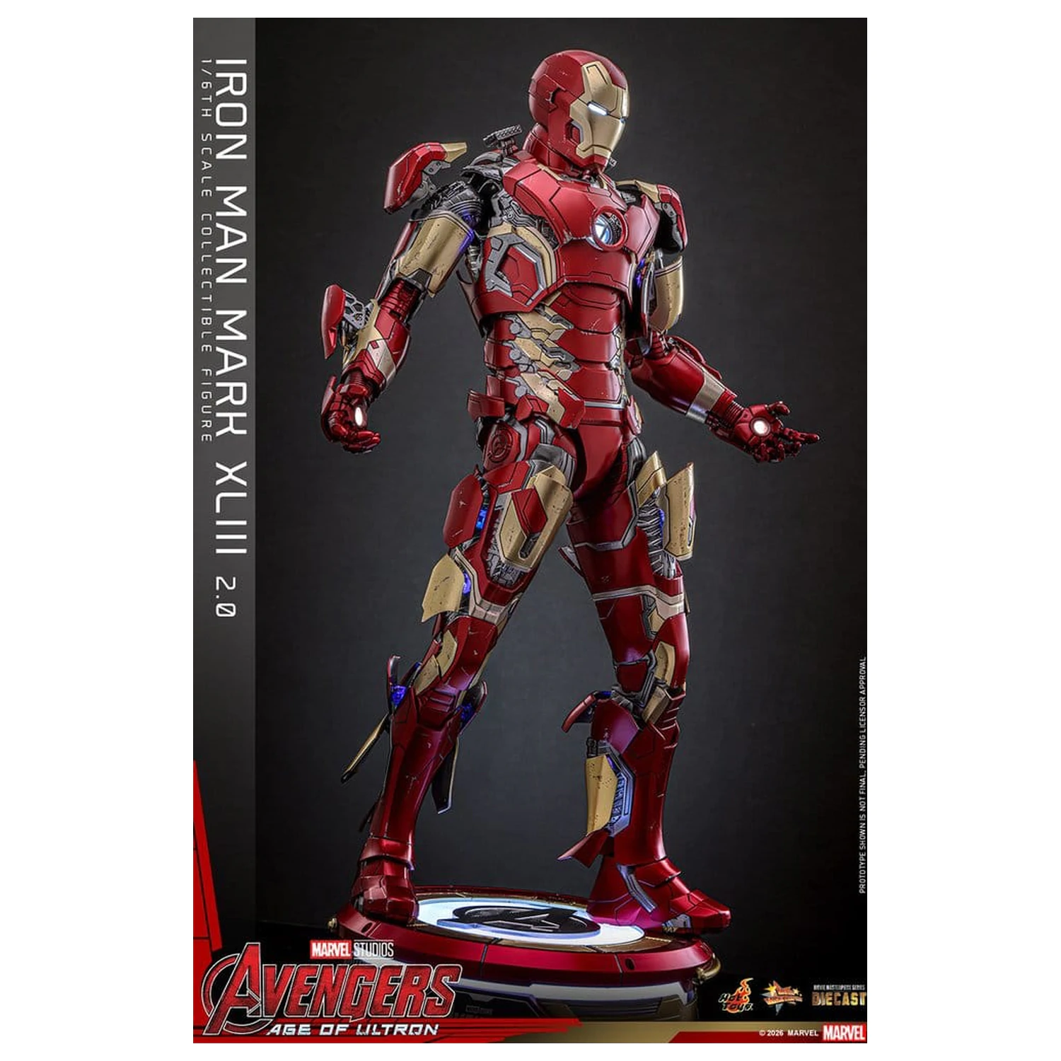 Avengers: Age of Ultron Movie Masterpiece Diecast figura za akciju 1/6 Iron Man Mark XLIII (2.0) 32 cm fotografija proizvoda