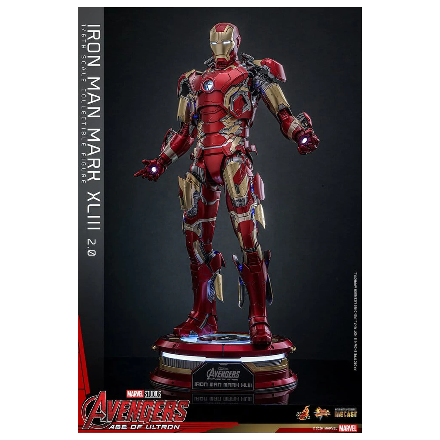 Avengers: Age of Ultron Movie Masterpiece Diecast figura za akciju 1/6 Iron Man Mark XLIII (2.0) 32 cm fotografija proizvoda
