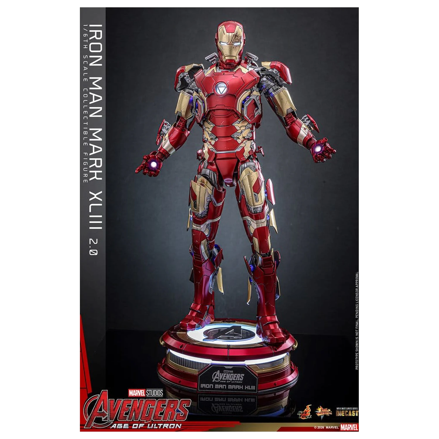 Avengers: Age of Ultron Movie Masterpiece Diecast figura za akciju 1/6 Iron Man Mark XLIII (2.0) 32 cm fotografija proizvoda