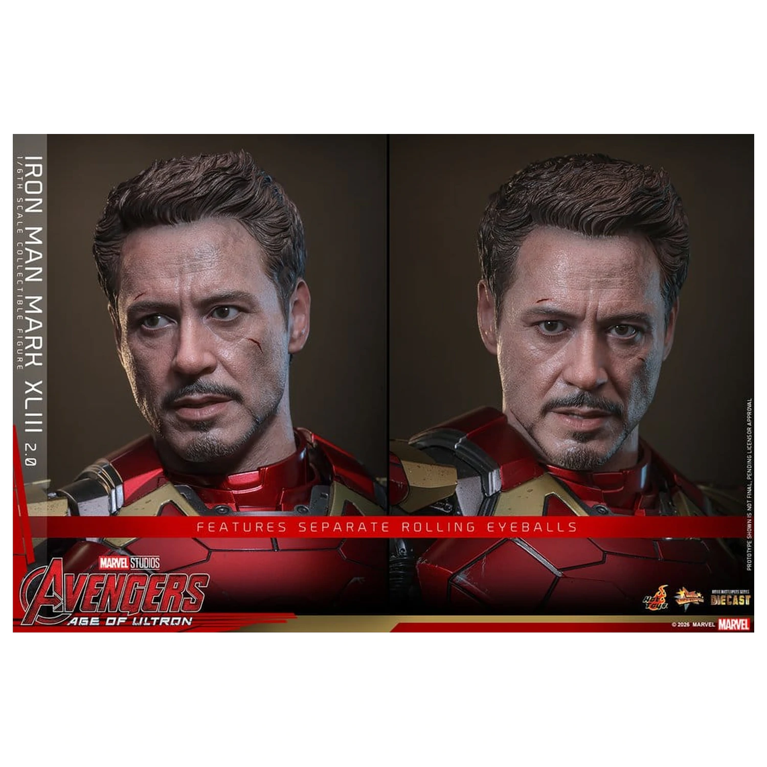 Avengers: Age of Ultron Movie Masterpiece Diecast figura za akciju 1/6 Iron Man Mark XLIII (2.0) 32 cm fotografija proizvoda