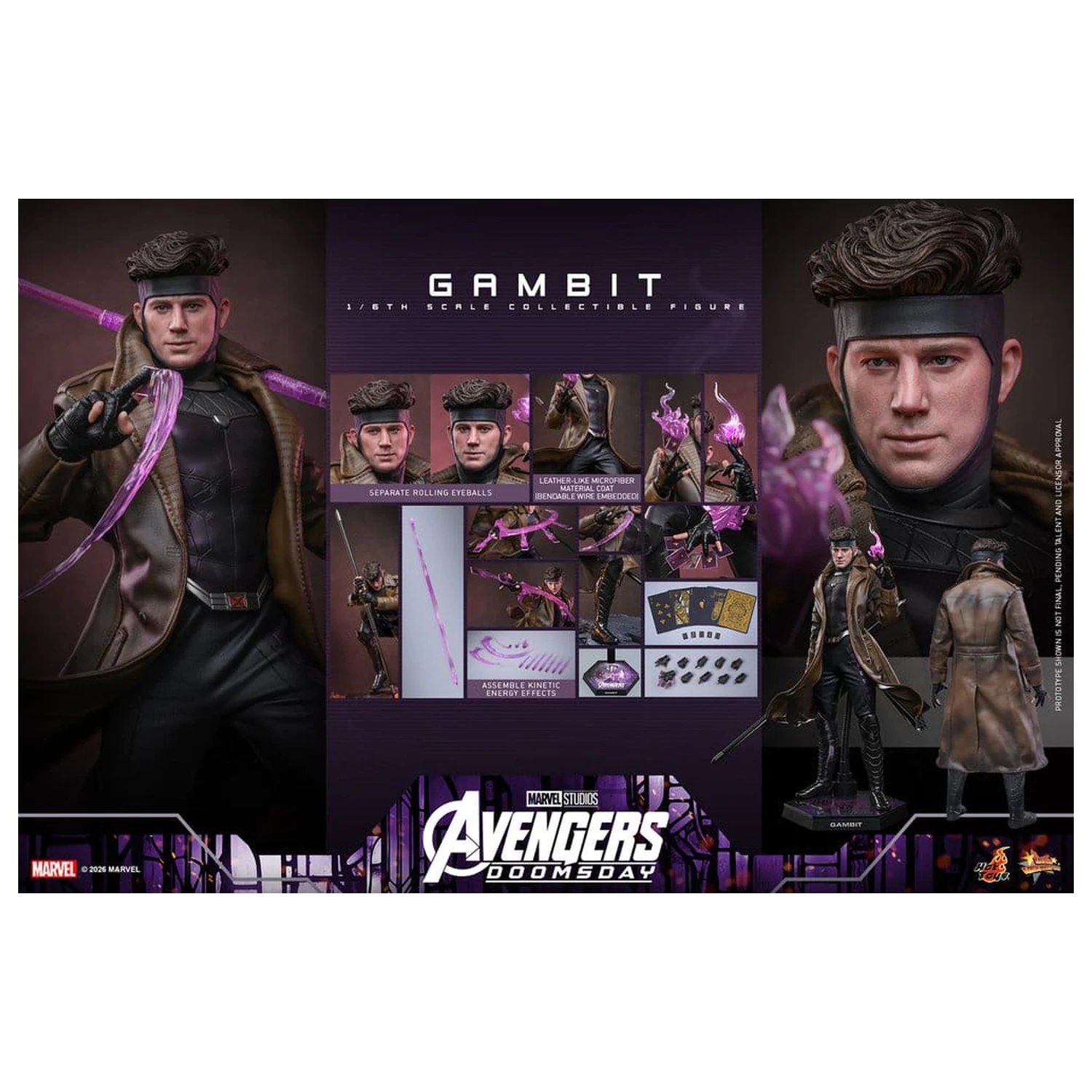 Avengers: Doomsday Movie Masterpiece akcijska figura 1/6 Gambit 31 cm fotografija proizvoda