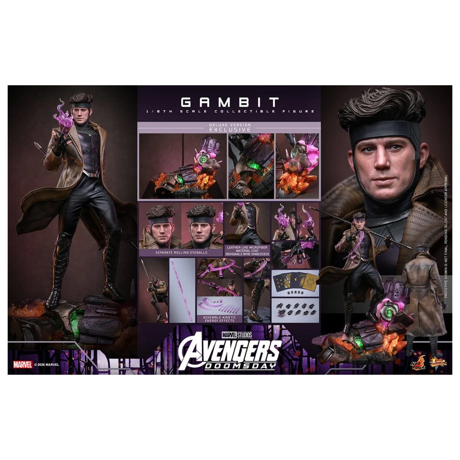 Avengers: Doomsday Movie Masterpiece akcijska figura 1/6 Gambit (Deluxe Version) 31 cm fotografija proizvoda
