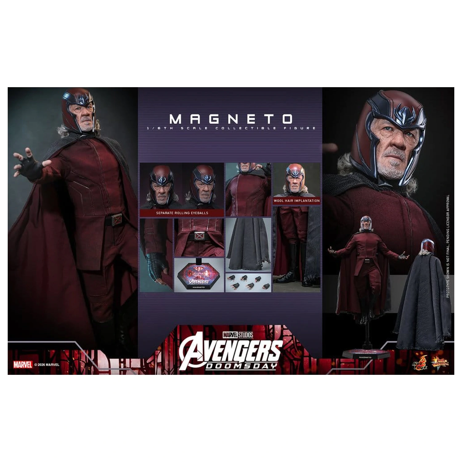 Avengers: Doomsday Movie Masterpiece akcijska figura 1/6 Magneto 30 cm fotografija proizvoda