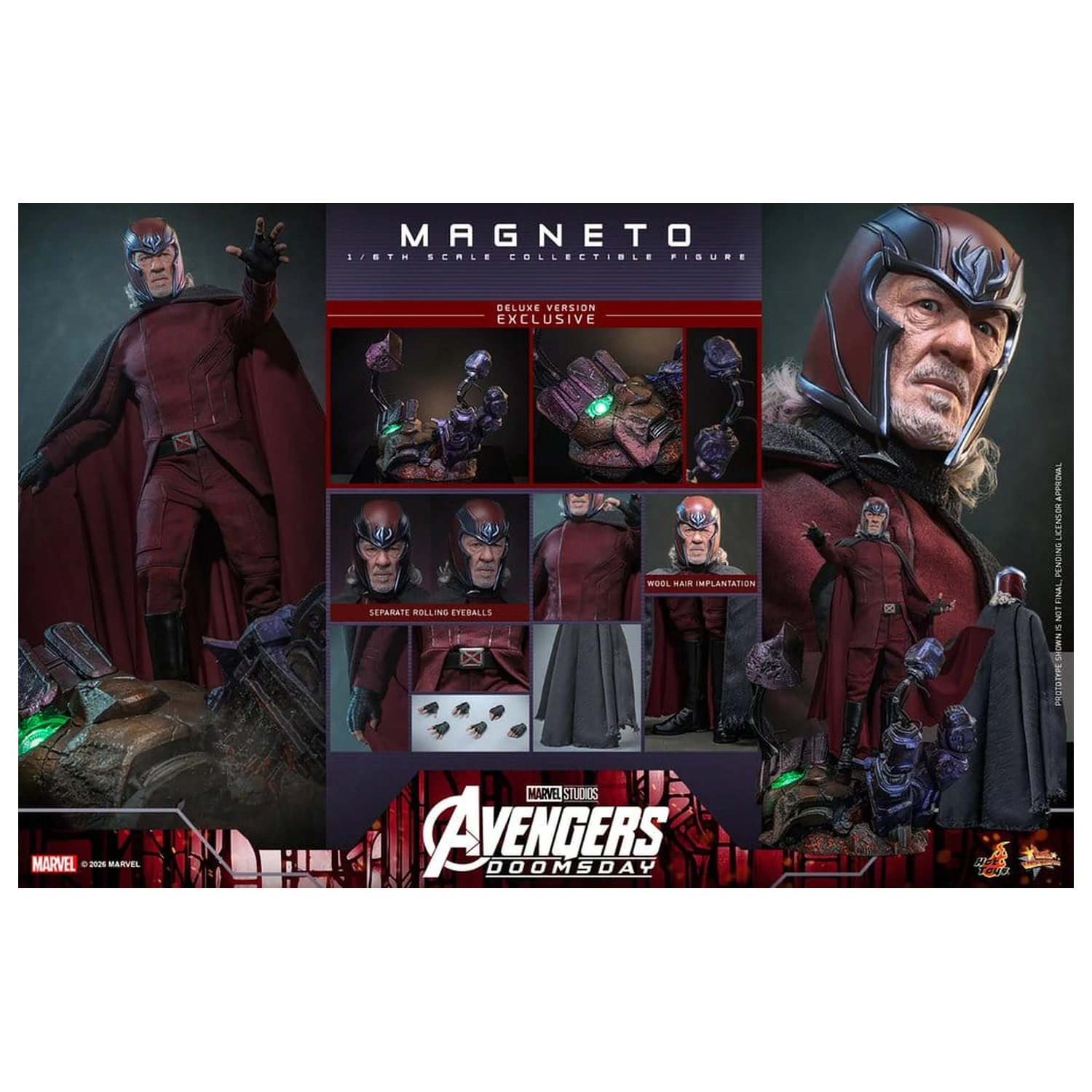 Avengers: Doomsday Movie Masterpiece akcijska figura 1/6 Magneto (Deluxe verzija) 30 cm fotografija proizvoda