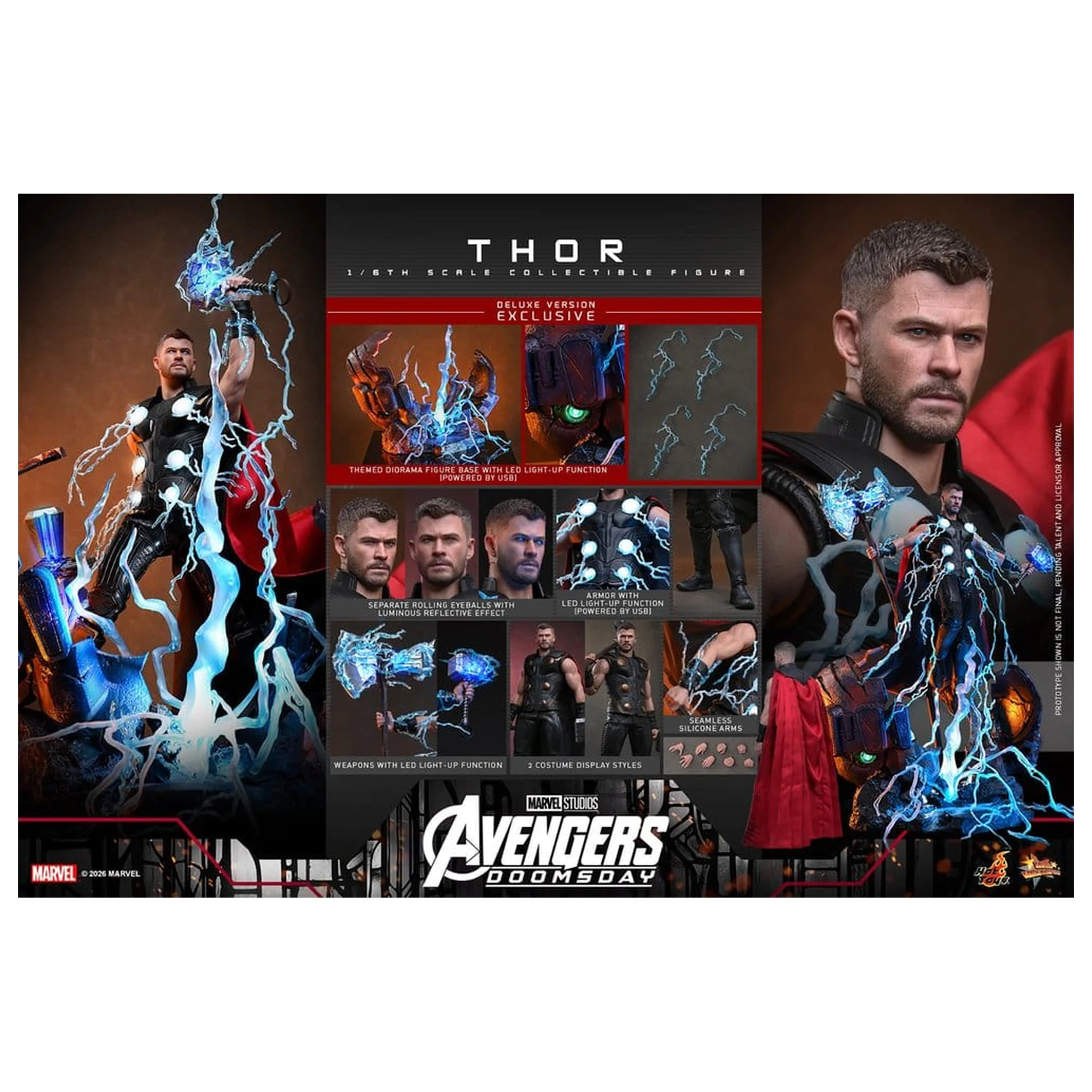 Avengers: Doomsday Movie Masterpiece akcijska figura 1/6 Thor (Deluxe verzija) 32 cm fotografija proizvoda