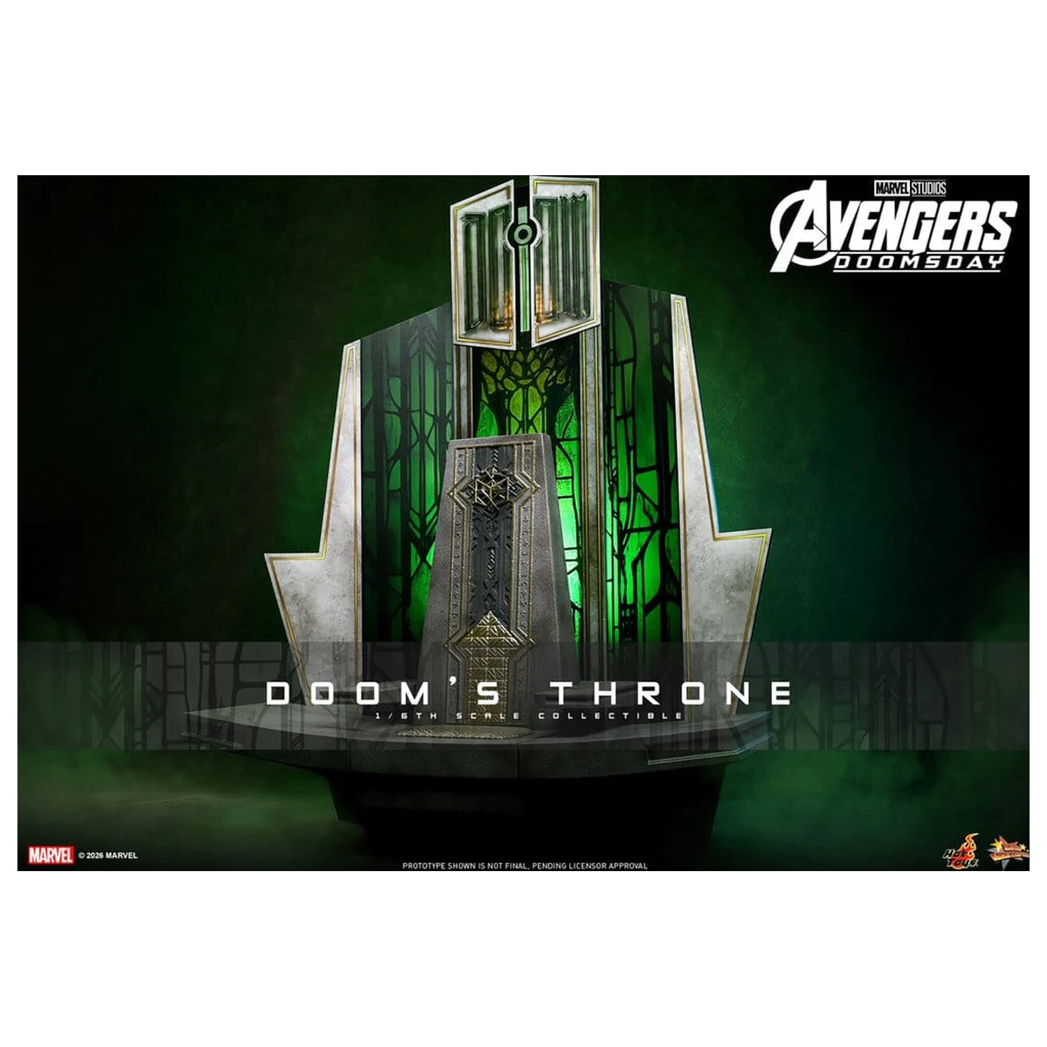 Avengers: Doomsday Movie Masterpiece akcijska figura dodatak 1/6 Doom's Throne 33 cm fotografija proizvoda