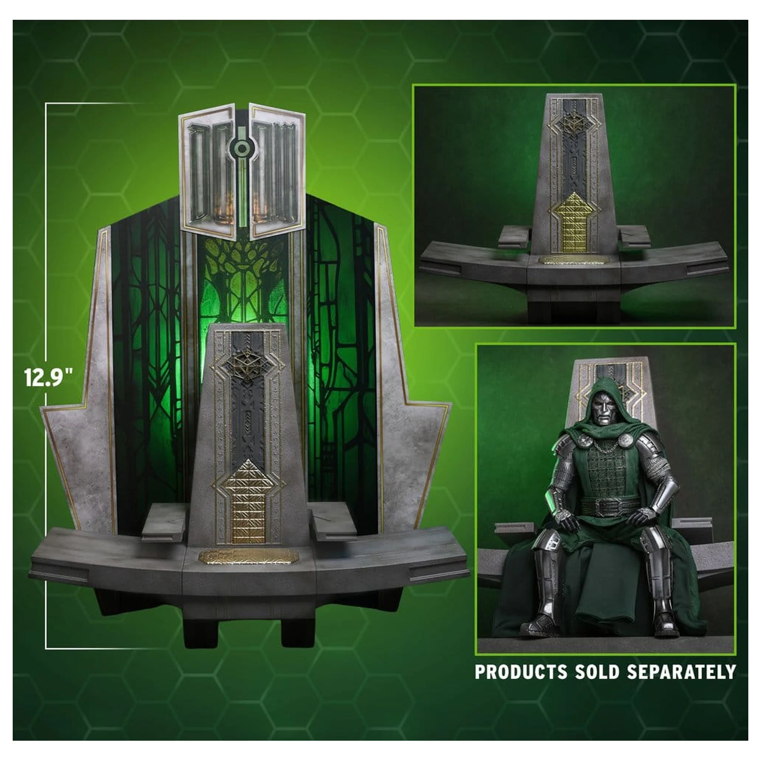 Avengers: Doomsday Movie Masterpiece akcijska figura dodatak 1/6 Doom's Throne 33 cm fotografija proizvoda