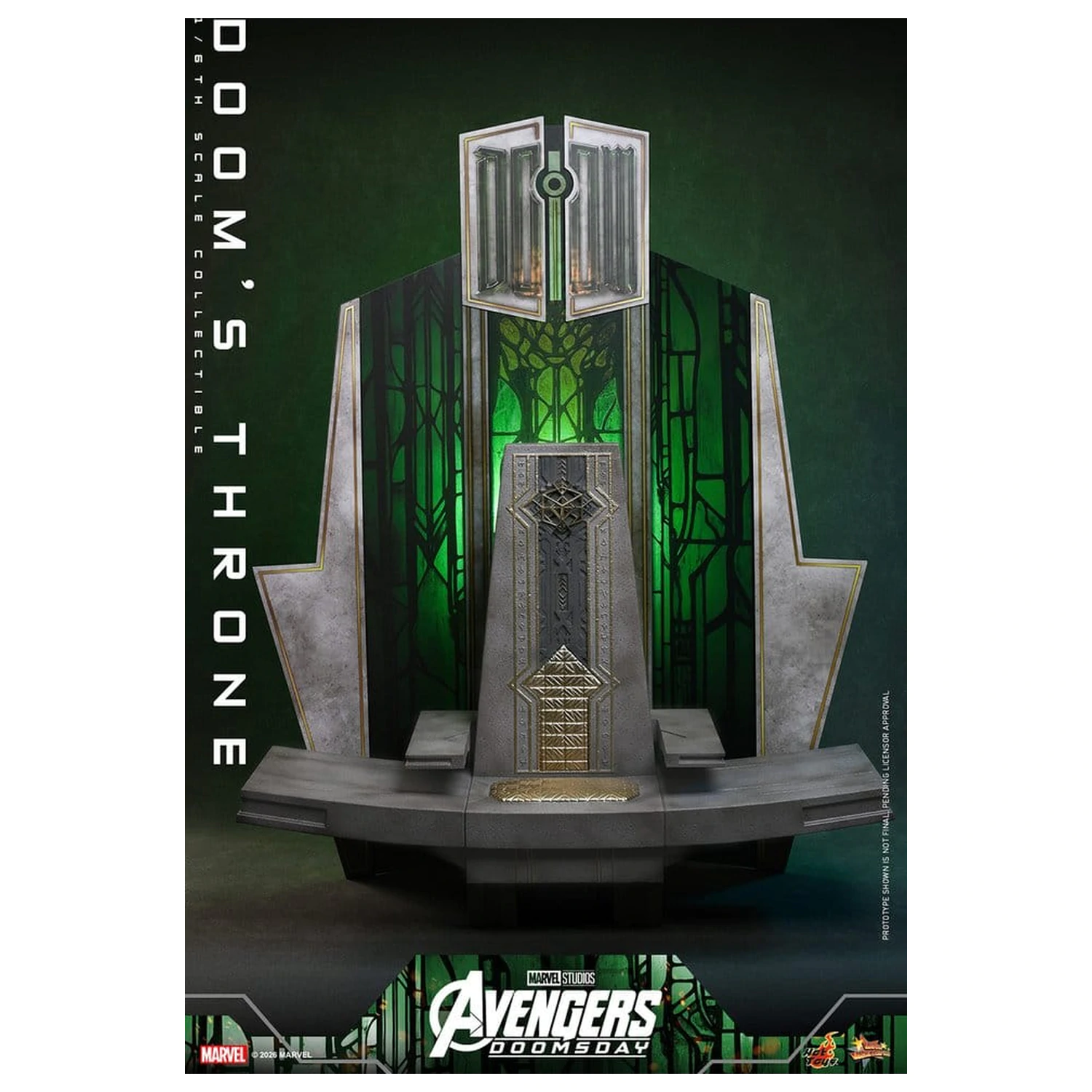 Avengers: Doomsday Movie Masterpiece akcijska figura dodatak 1/6 Doom's Throne 33 cm fotografija proizvoda