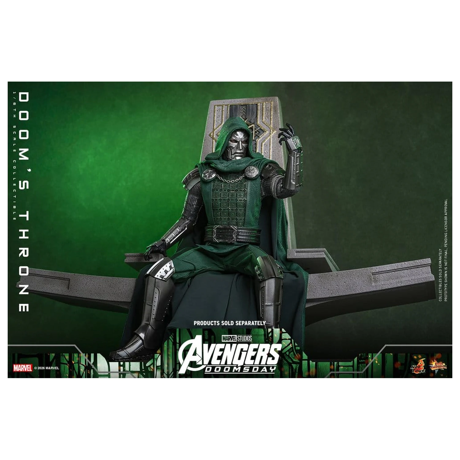 Avengers: Doomsday Movie Masterpiece akcijska figura dodatak 1/6 Doom's Throne 33 cm fotografija proizvoda
