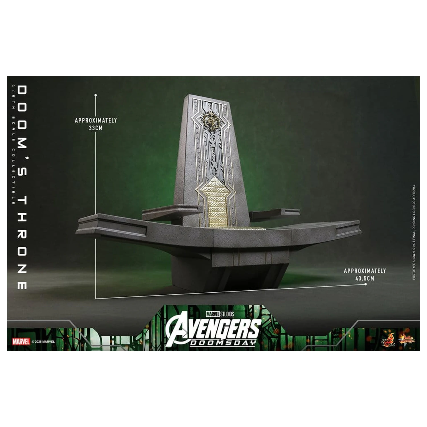 Avengers: Doomsday Movie Masterpiece akcijska figura dodatak 1/6 Doom's Throne 33 cm fotografija proizvoda