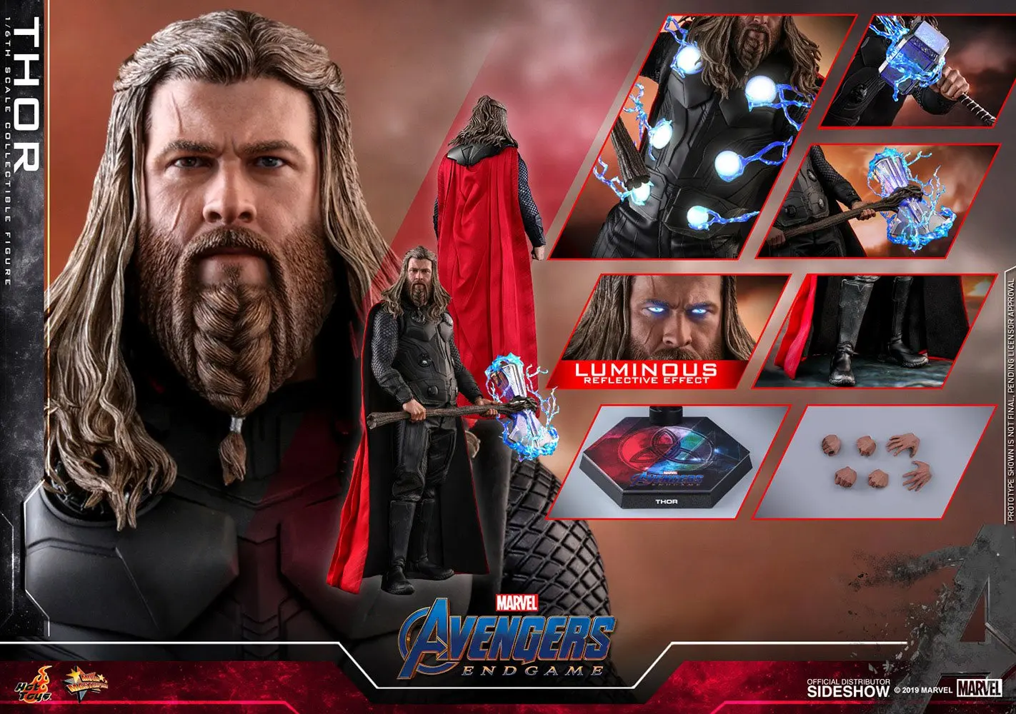 Avengers: Endgame figura iz kolekcije Movie Masterpiece Action Figure 1/6 Thor 32 cm fotografija proizvoda