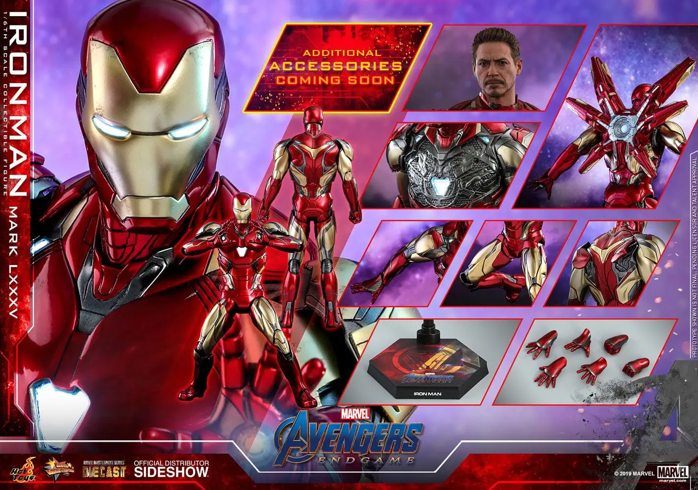 Avengers: Endgame Movie Masterpiece Series Diecast akcijska figura 1/6 Iron Man Mark LXXXV 32 cm fotografija proizvoda