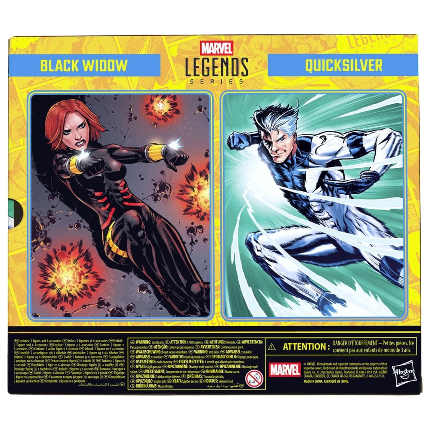 Avengers Marvel Legends Akcijska figura dvostruko pakiranje Black Widow & Quicksilver 15 cm fotografija proizvoda