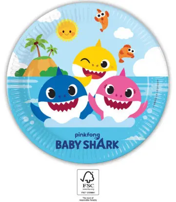 Baby Shark Next Generation Papirnati tanjuri 8 kom 23 cm FSC fotografija proizvoda