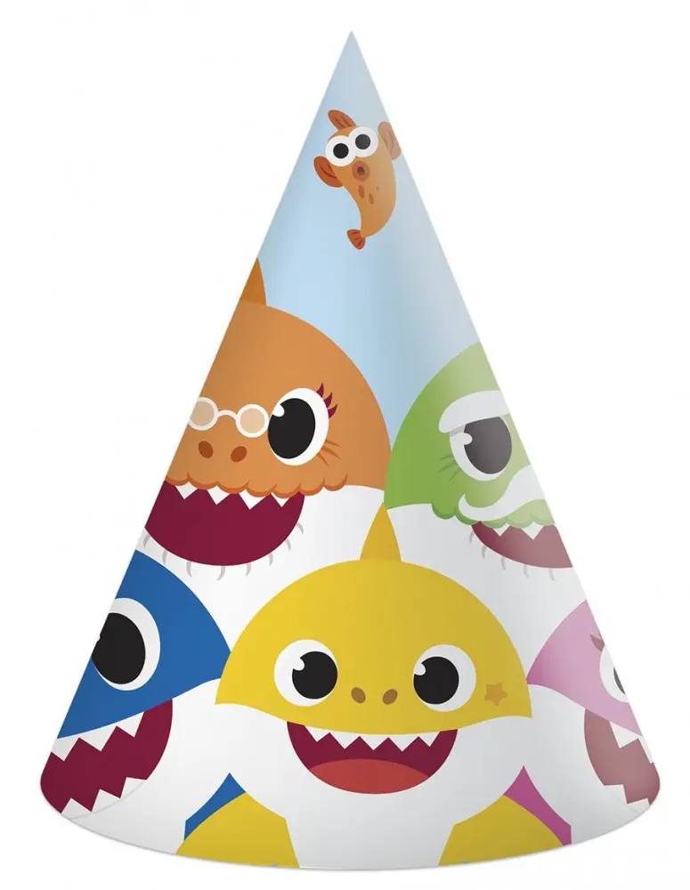 Baby Shark party šešir, stožasti šešir 6 komada fotografija proizvoda