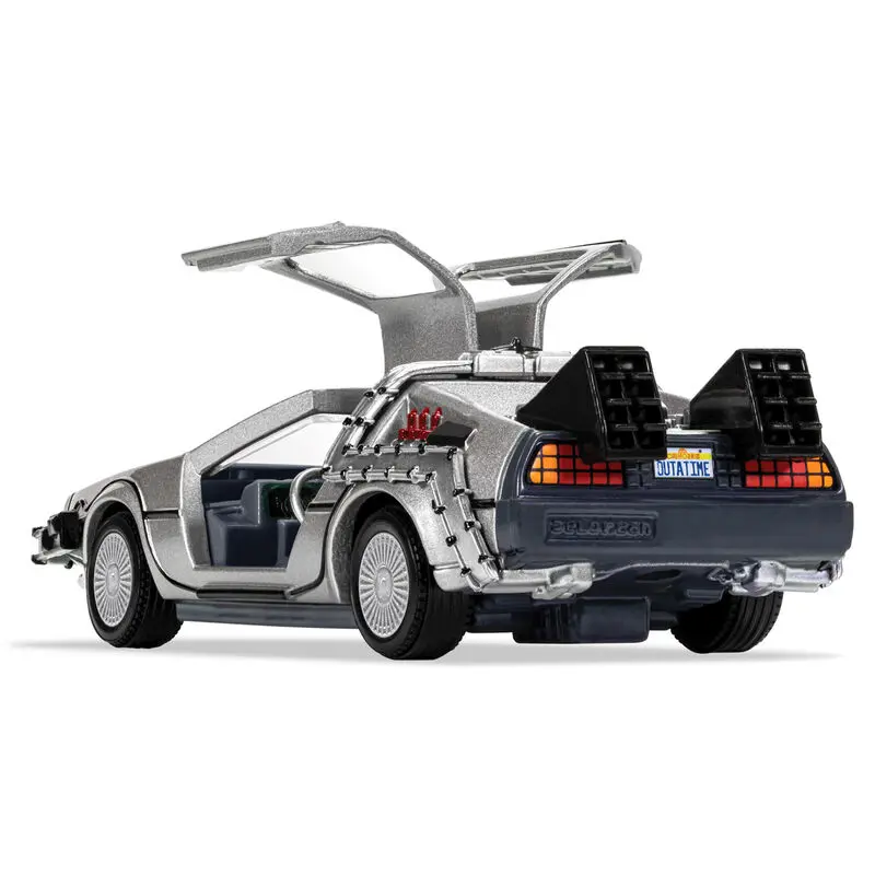 Back to the Future Diecast Model 1/36 DeLorean i figura Doc Browna fotografija proizvoda