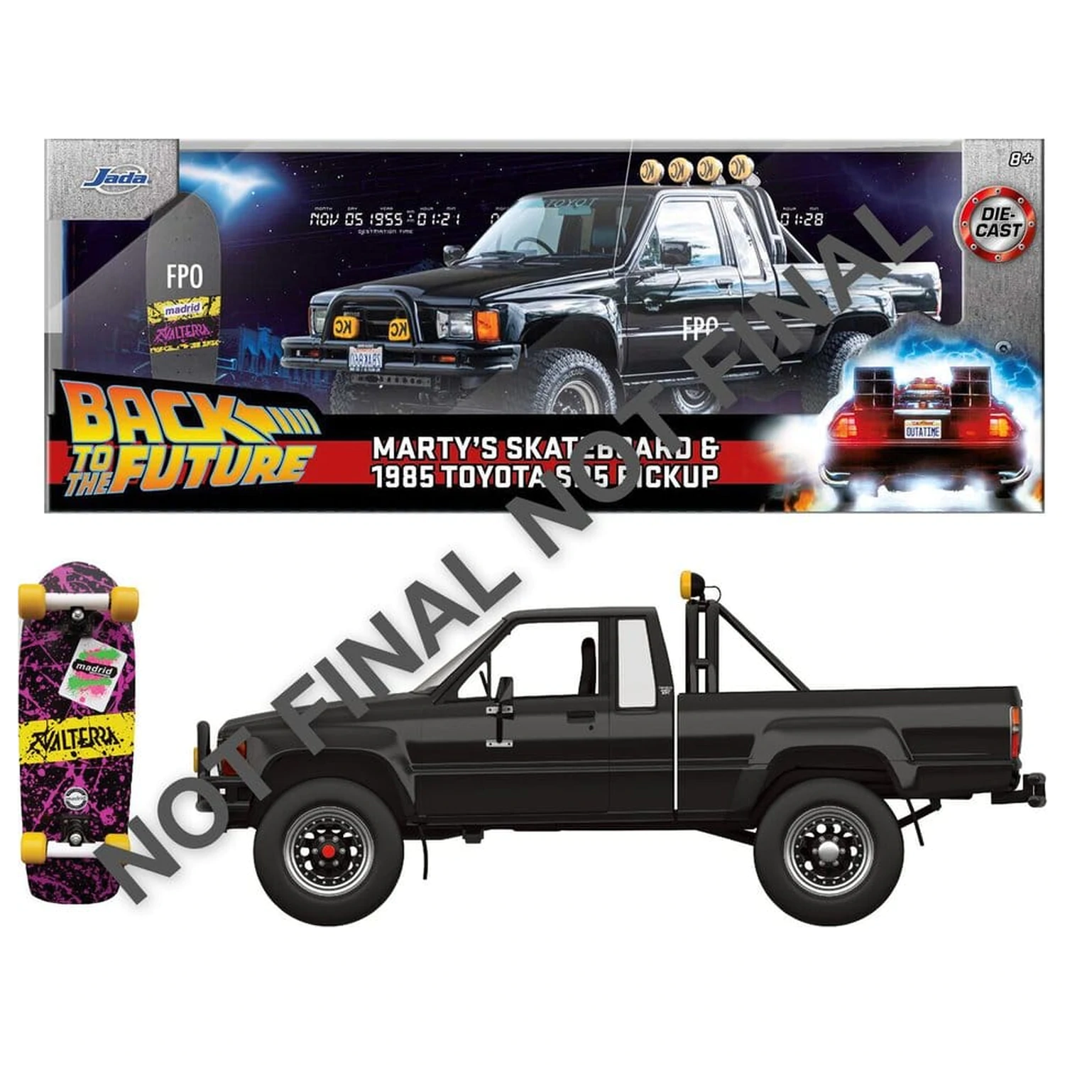 Back to the Future Lijevano vozilo 1:24 Marty's Skateboard 1985 Toyota fotografija proizvoda