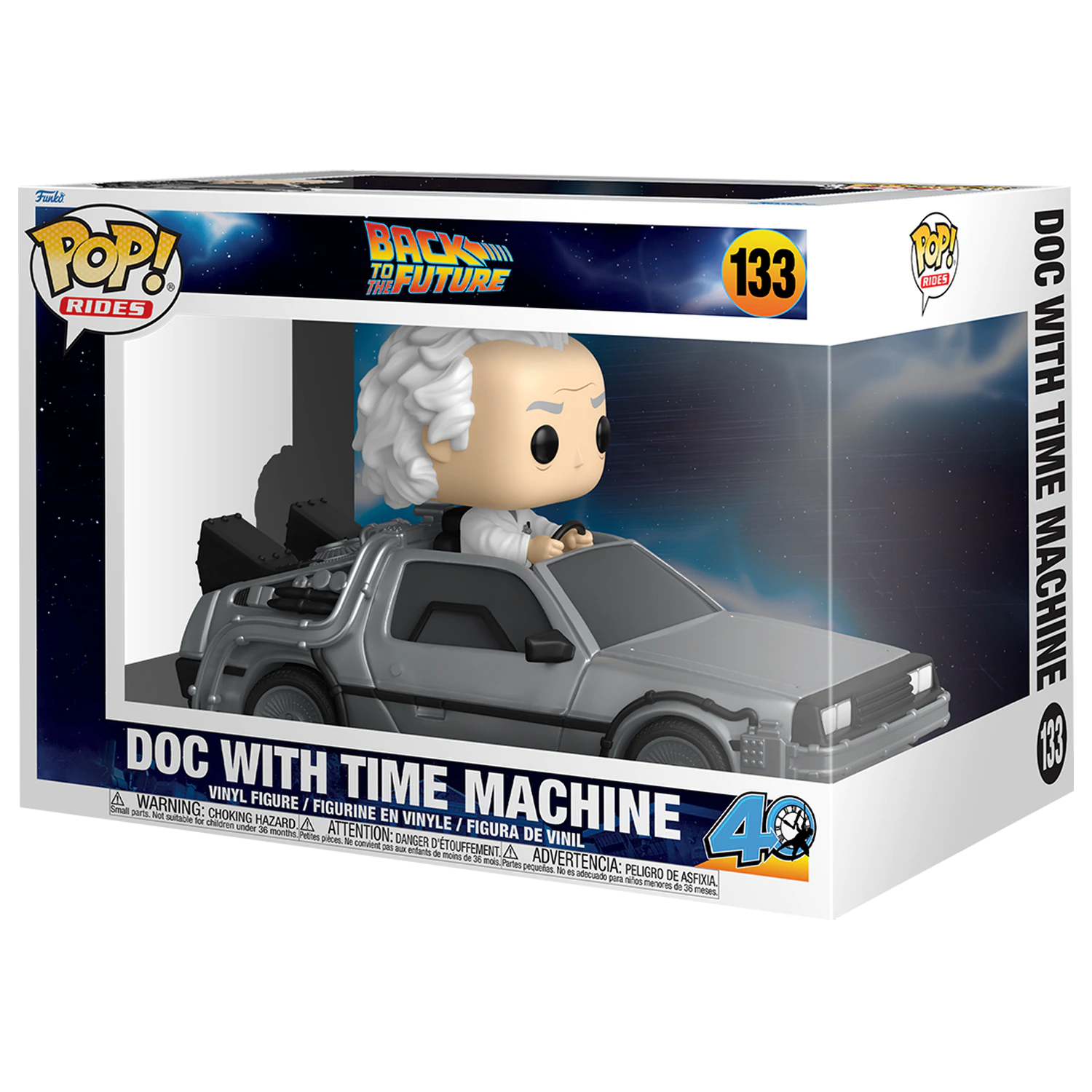 Back to the Future Funko POP! Rides Deluxe Vinil Figura Doc s Vremeplovom 9 cm fotografija proizvoda