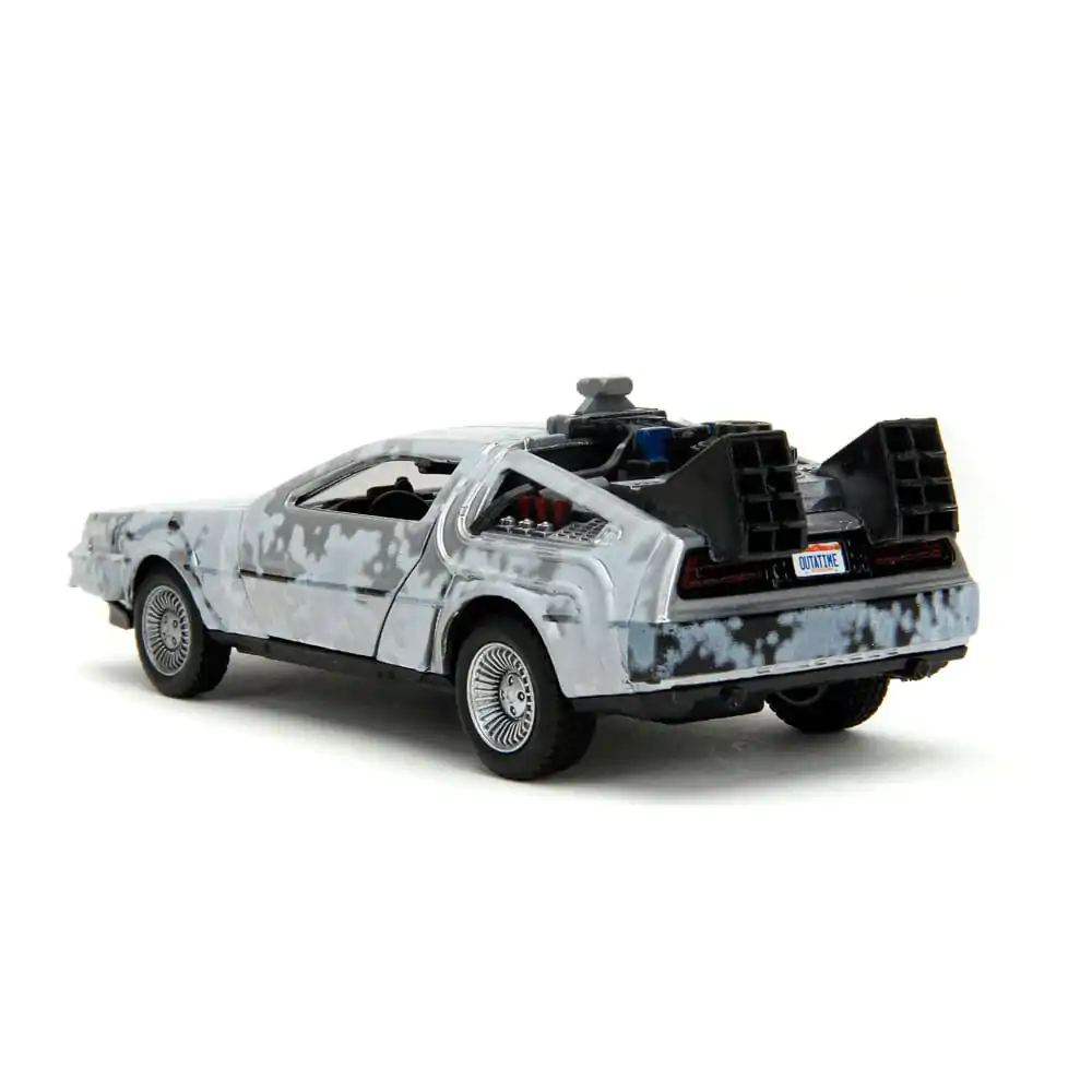 Back to the Future Hollywood Rides Diecast Model 1/32 DeLorean Time Machine FrostPovratak u budućnost Hollywood Rides Diecast Model 1/32 DeLorean Vremeplov Frost fotografija proizvoda