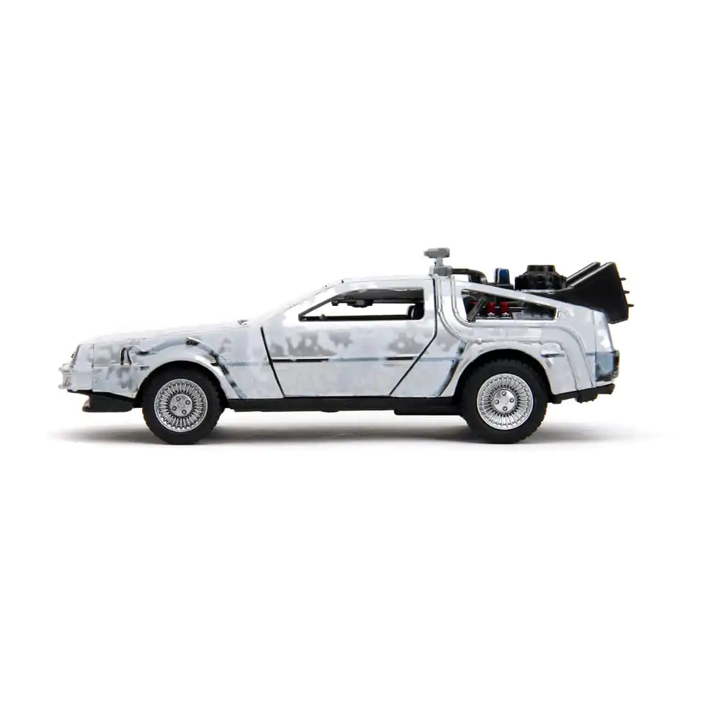 Back to the Future Hollywood Rides Diecast Model 1/32 DeLorean Time Machine FrostPovratak u budućnost Hollywood Rides Diecast Model 1/32 DeLorean Vremeplov Frost fotografija proizvoda