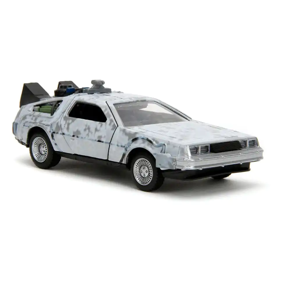 Back to the Future Hollywood Rides Diecast Model 1/32 DeLorean Time Machine FrostPovratak u budućnost Hollywood Rides Diecast Model 1/32 DeLorean Vremeplov Frost fotografija proizvoda