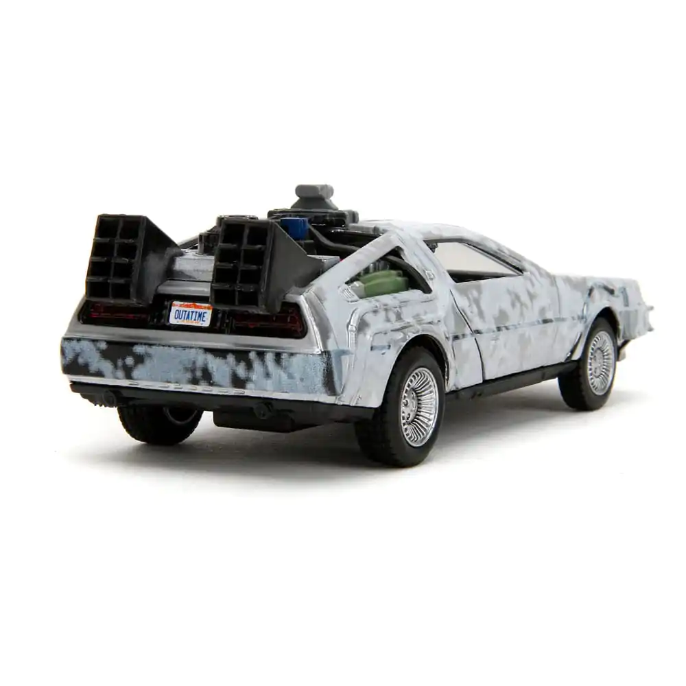 Back to the Future Hollywood Rides Diecast Model 1/32 DeLorean Time Machine FrostPovratak u budućnost Hollywood Rides Diecast Model 1/32 DeLorean Vremeplov Frost fotografija proizvoda