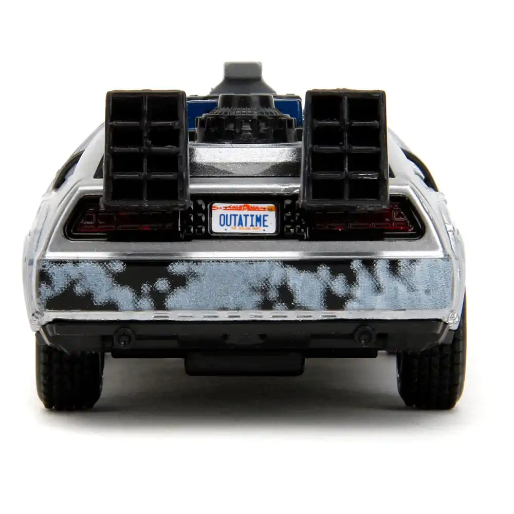 Back to the Future Hollywood Rides Diecast Model 1/32 DeLorean Time Machine FrostPovratak u budućnost Hollywood Rides Diecast Model 1/32 DeLorean Vremeplov Frost fotografija proizvoda