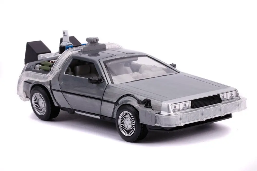 Back to the Future II Hollywood Rides Model od lijevanog metala 1/24 DeLorean Time Machine fotografija proizvoda