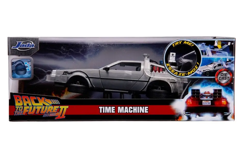 Back to the Future II Hollywood Rides Model od lijevanog metala 1/24 DeLorean Time Machine fotografija proizvoda