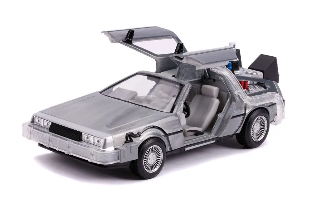 Back to the Future II Hollywood Rides Model od lijevanog metala 1/24 DeLorean Time Machine fotografija proizvoda