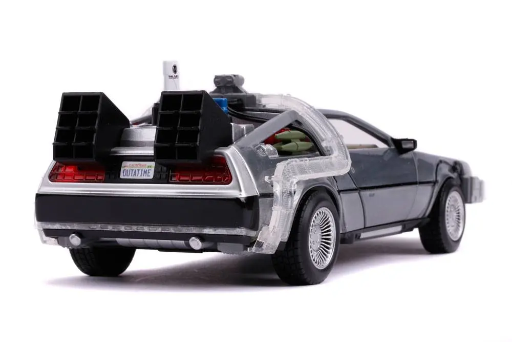 Back to the Future II Hollywood Rides Model od lijevanog metala 1/24 DeLorean Time Machine fotografija proizvoda