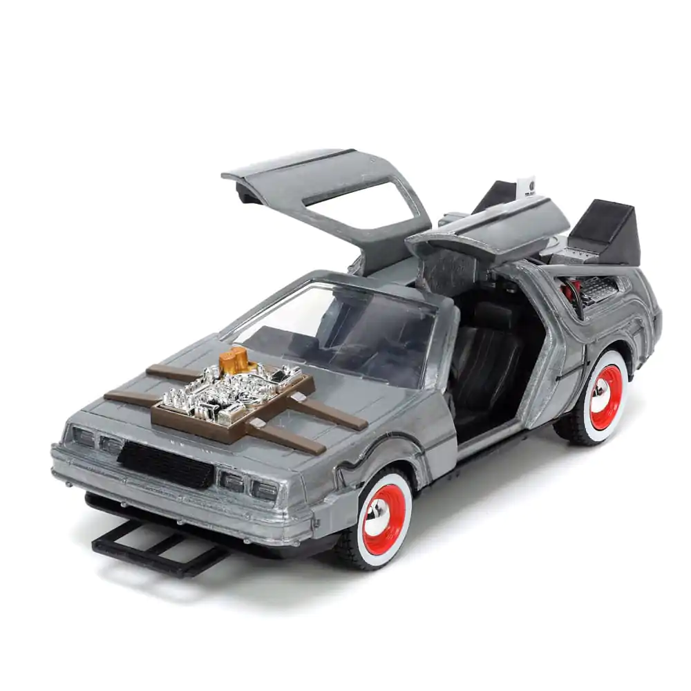 Back to the Future III Hollywood Rides Diecast Model 1/32 DeLorean Time Machine Slobodno Kotrljanje fotografija proizvoda