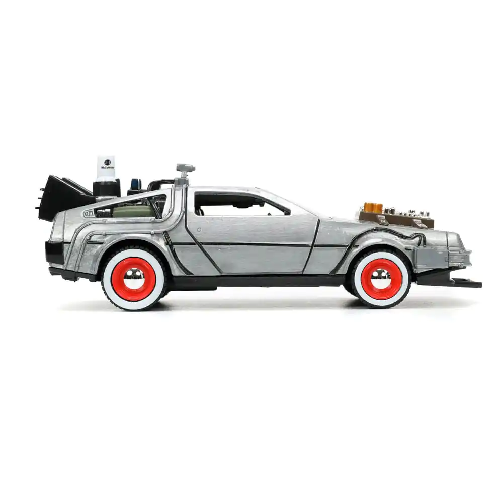 Back to the Future III Hollywood Rides Diecast Model 1/32 DeLorean Time Machine Slobodno Kotrljanje fotografija proizvoda