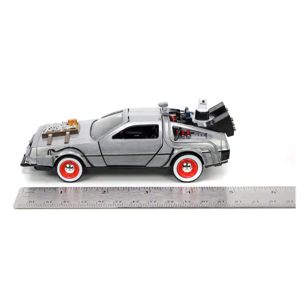 Back to the Future III Hollywood Rides Diecast Model 1/32 DeLorean Time Machine Slobodno Kotrljanje fotografija proizvoda