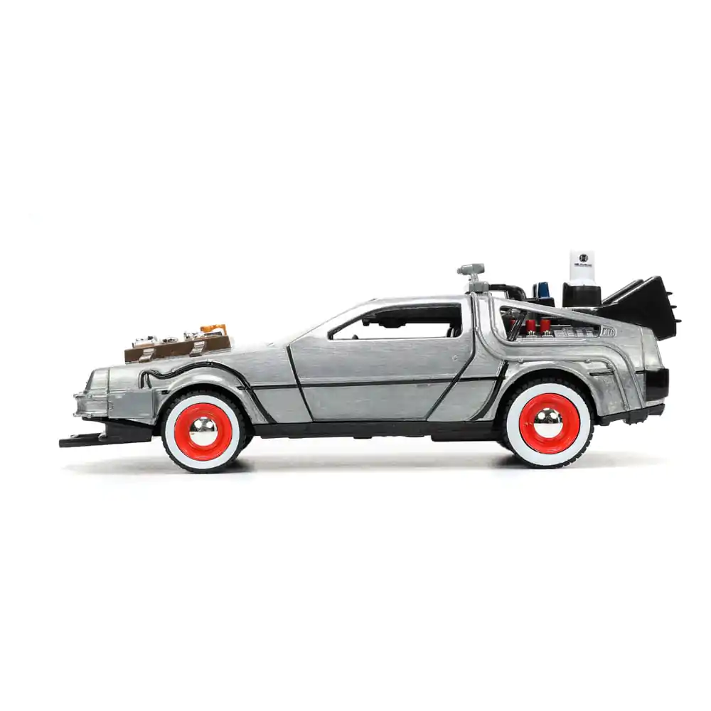 Back to the Future III Hollywood Rides Diecast Model 1/32 DeLorean Time Machine Slobodno Kotrljanje fotografija proizvoda