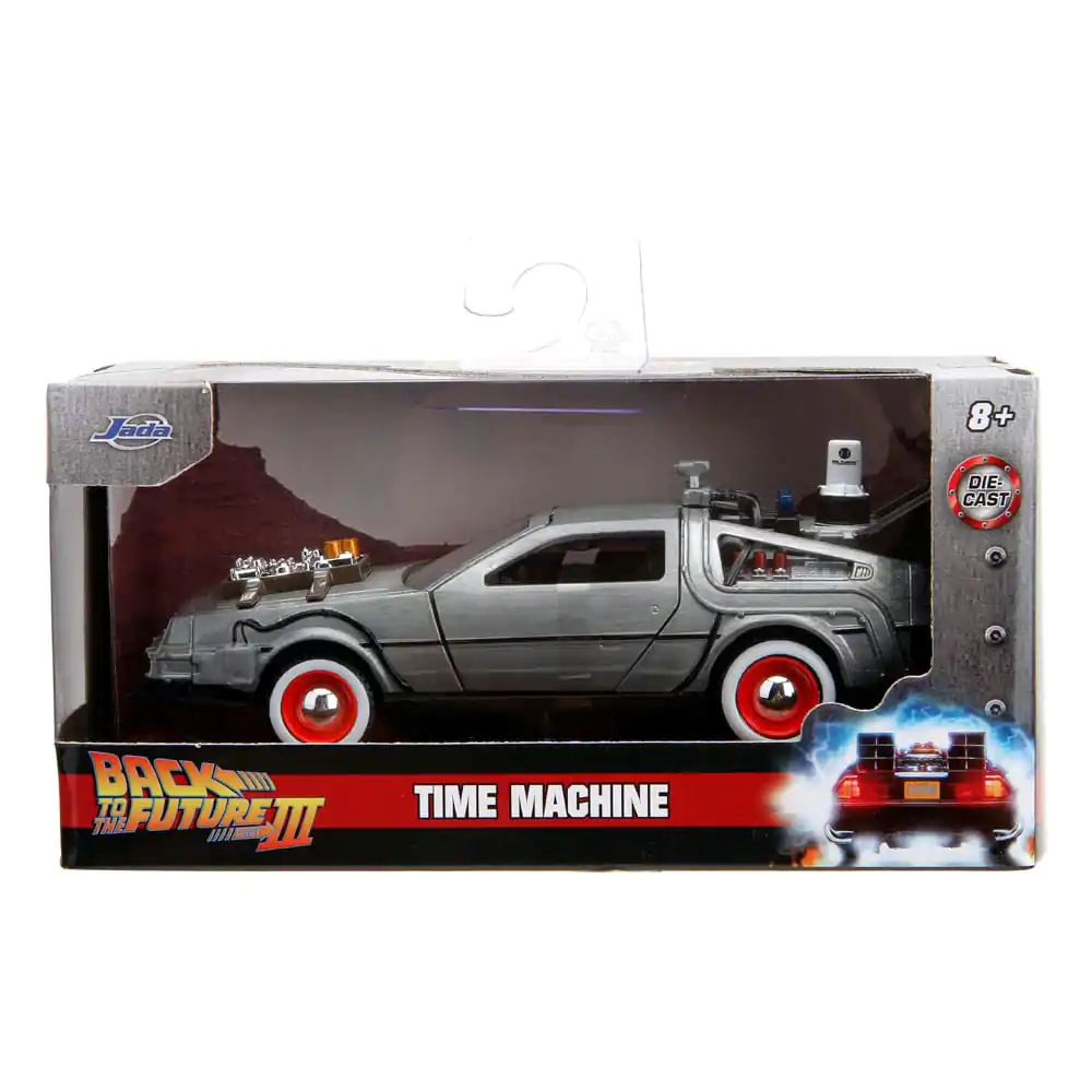 Back to the Future III Hollywood Rides Diecast Model 1/32 DeLorean Time Machine Slobodno Kotrljanje fotografija proizvoda