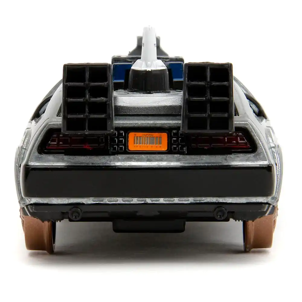 Back to the Future III Hollywood Rides Model od lijevanog metala 1/32 DeLorean Time Machine Željeznički kotači fotografija proizvoda