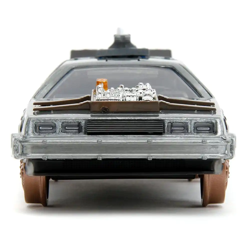 Back to the Future III Hollywood Rides Model od lijevanog metala 1/32 DeLorean Time Machine Željeznički kotači fotografija proizvoda