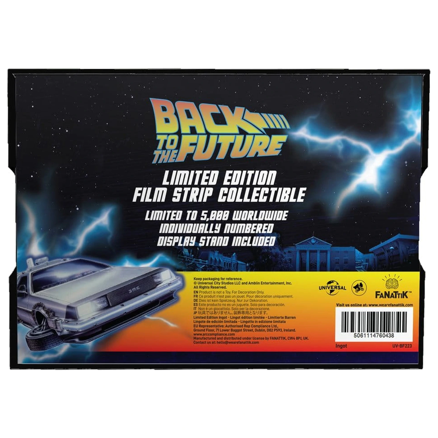 Back to the Future Ingot Metal Film Strip Collectible Ograničeno Izdanje fotografija proizvoda