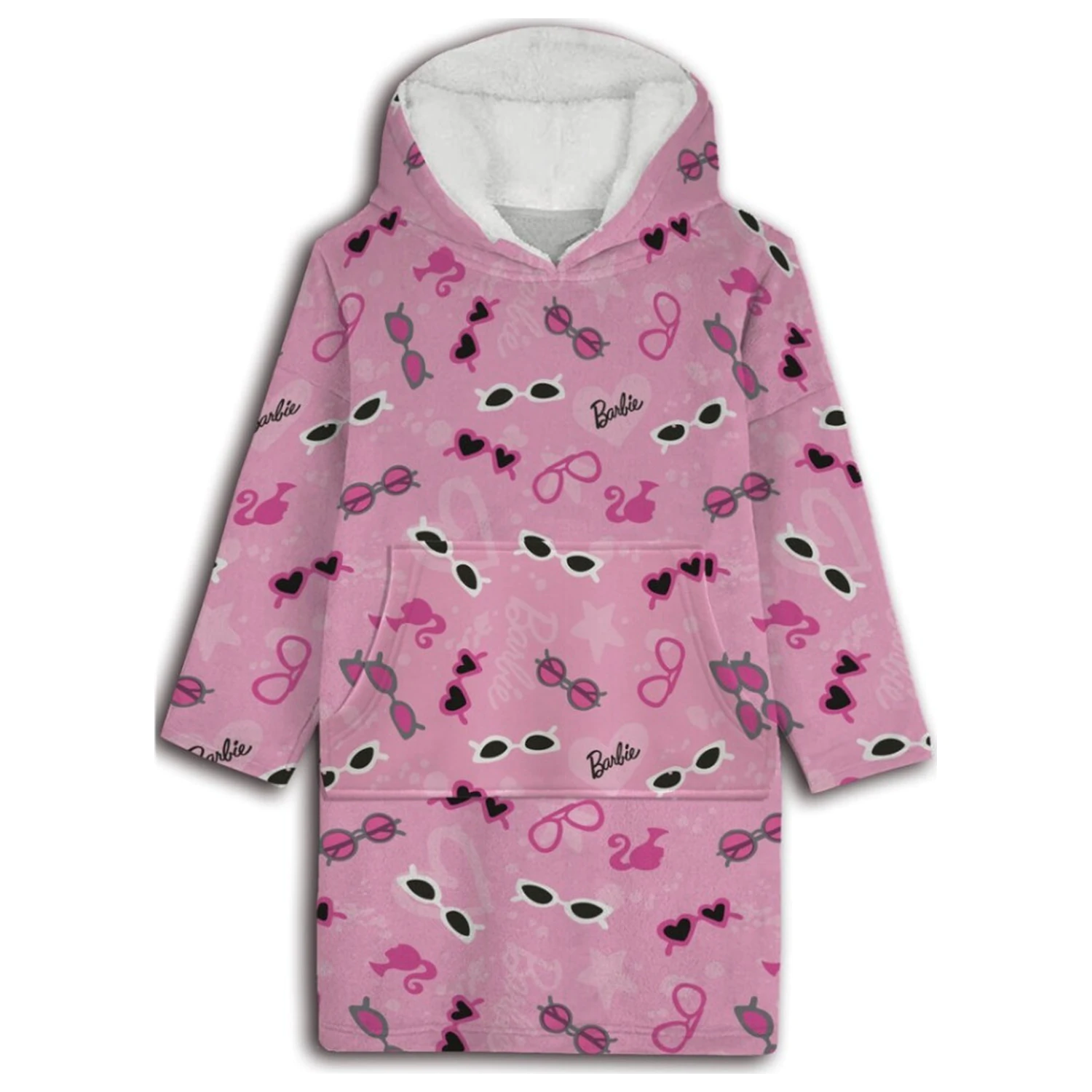 Barbie Glasses Adult nosivi plišani flis pončo deka fotografija proizvoda