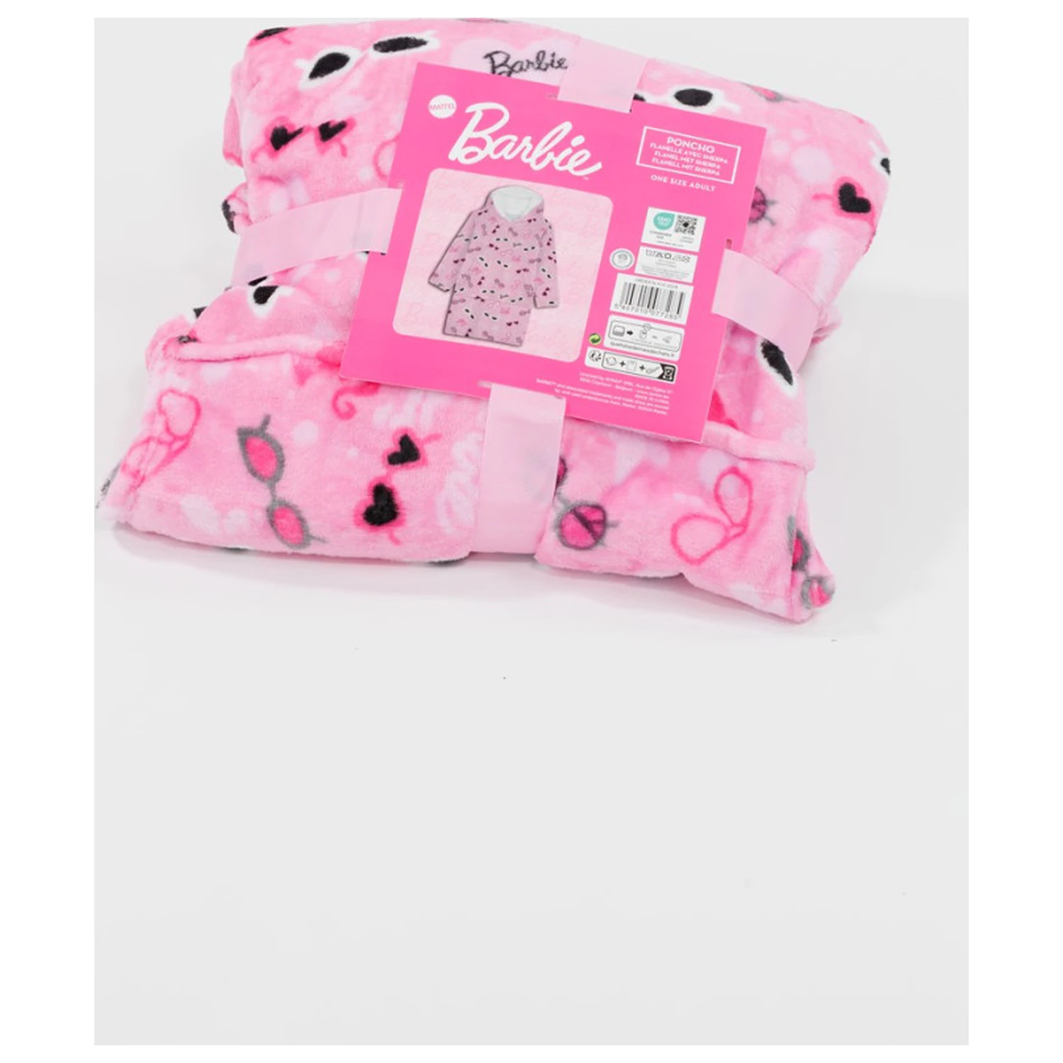Barbie Glasses Adult nosivi plišani flis pončo deka fotografija proizvoda