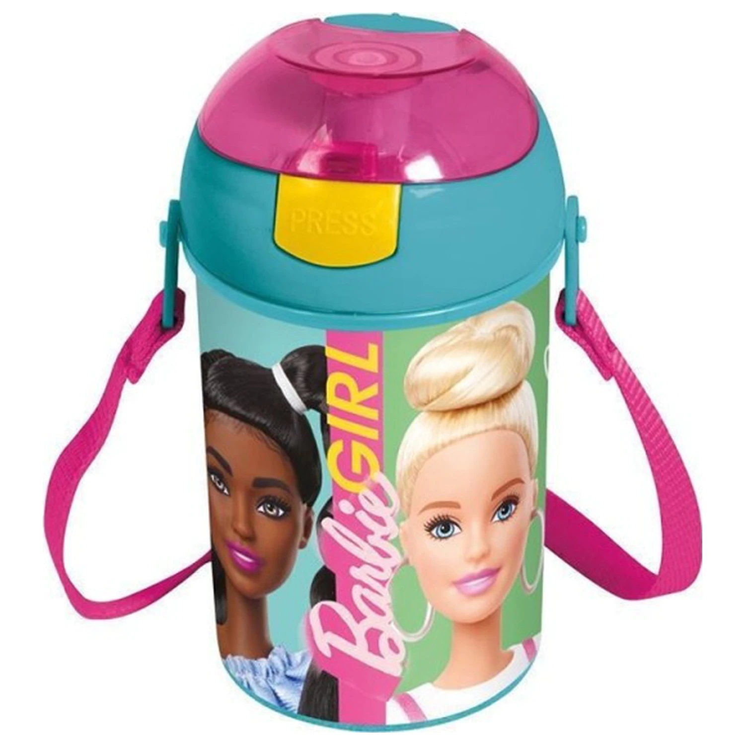 Barbie Happy Thoughts plastična boca sa slamkom i kukom 450 ml fotografija proizvoda