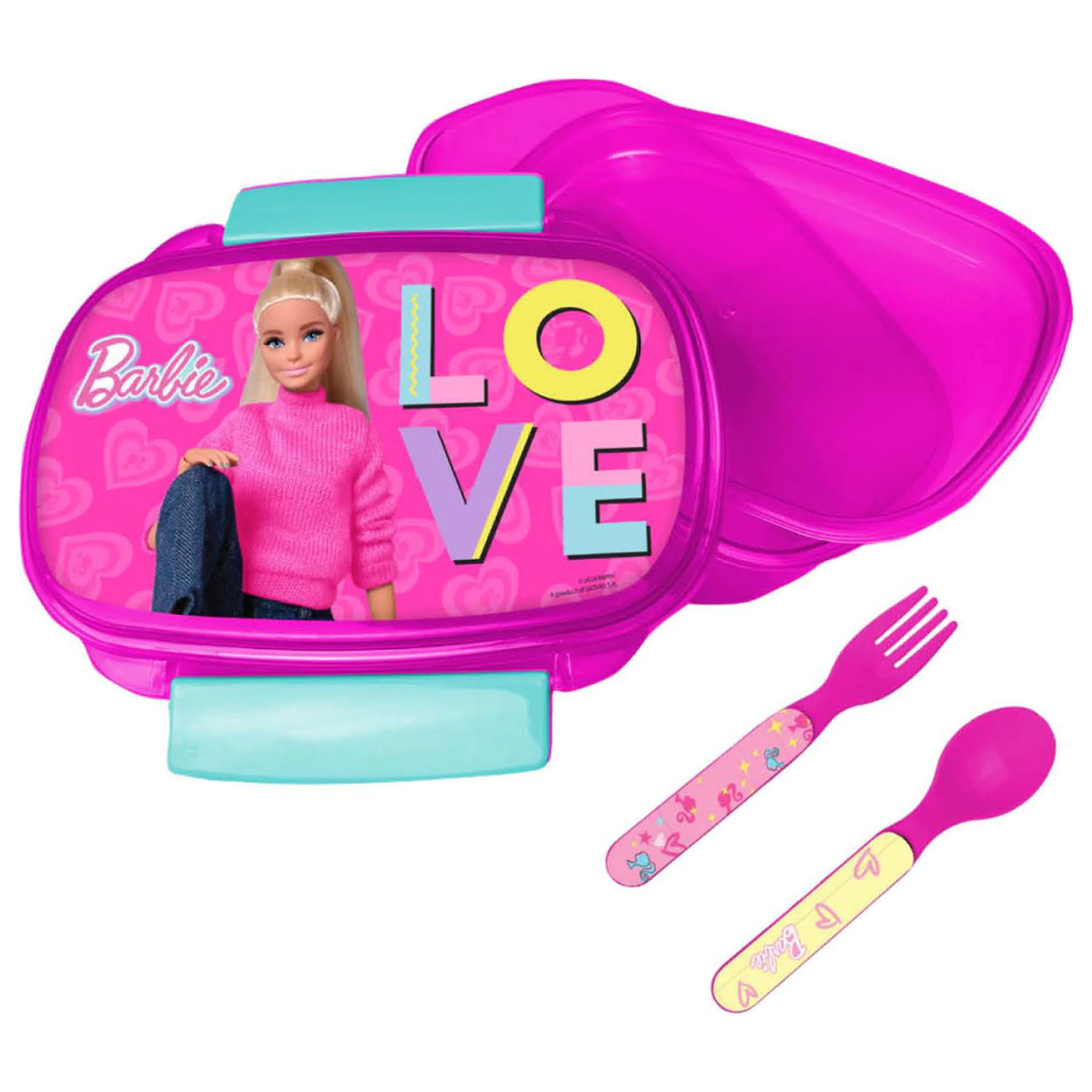 Barbie Love Kutija za sendvič + Set pribora za jelo fotografija proizvoda